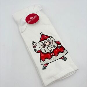 Carnival Cottage by Johanna Parker Christmas Santa Claus Kitchen Towel Set of 2